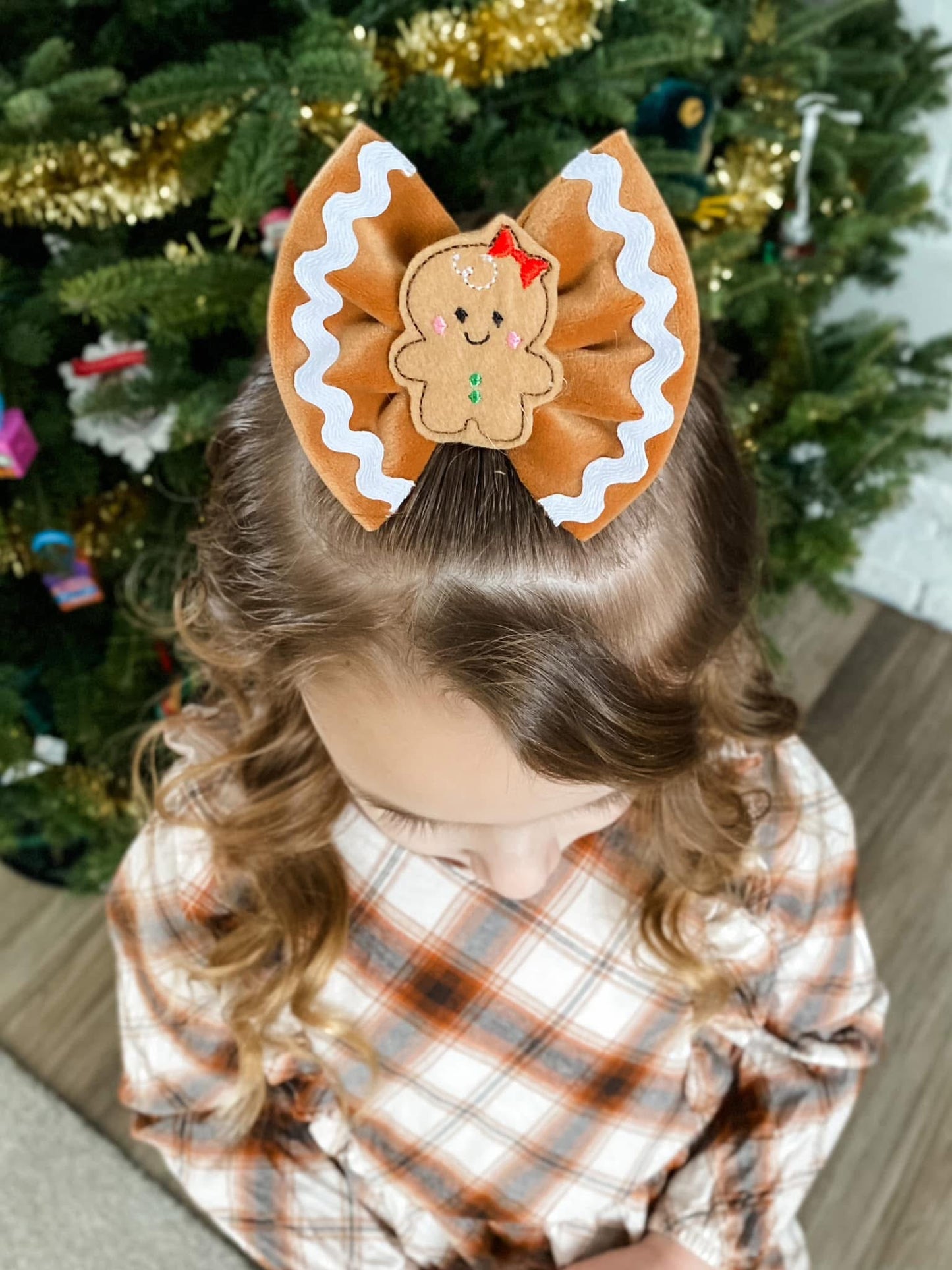 Pink Gingerbread Candyland Bow