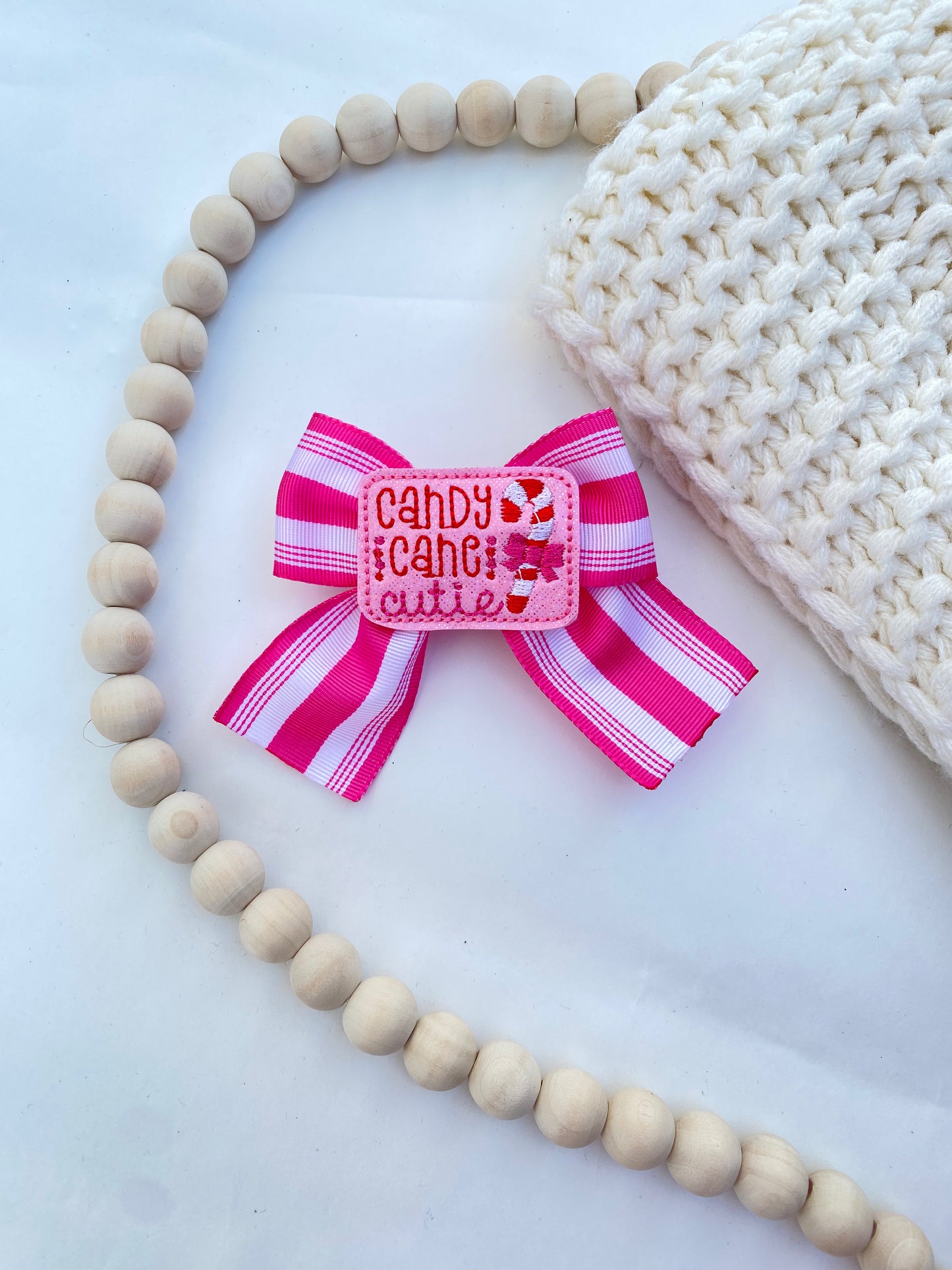 Candy Cane Cutie Ribbon Bow