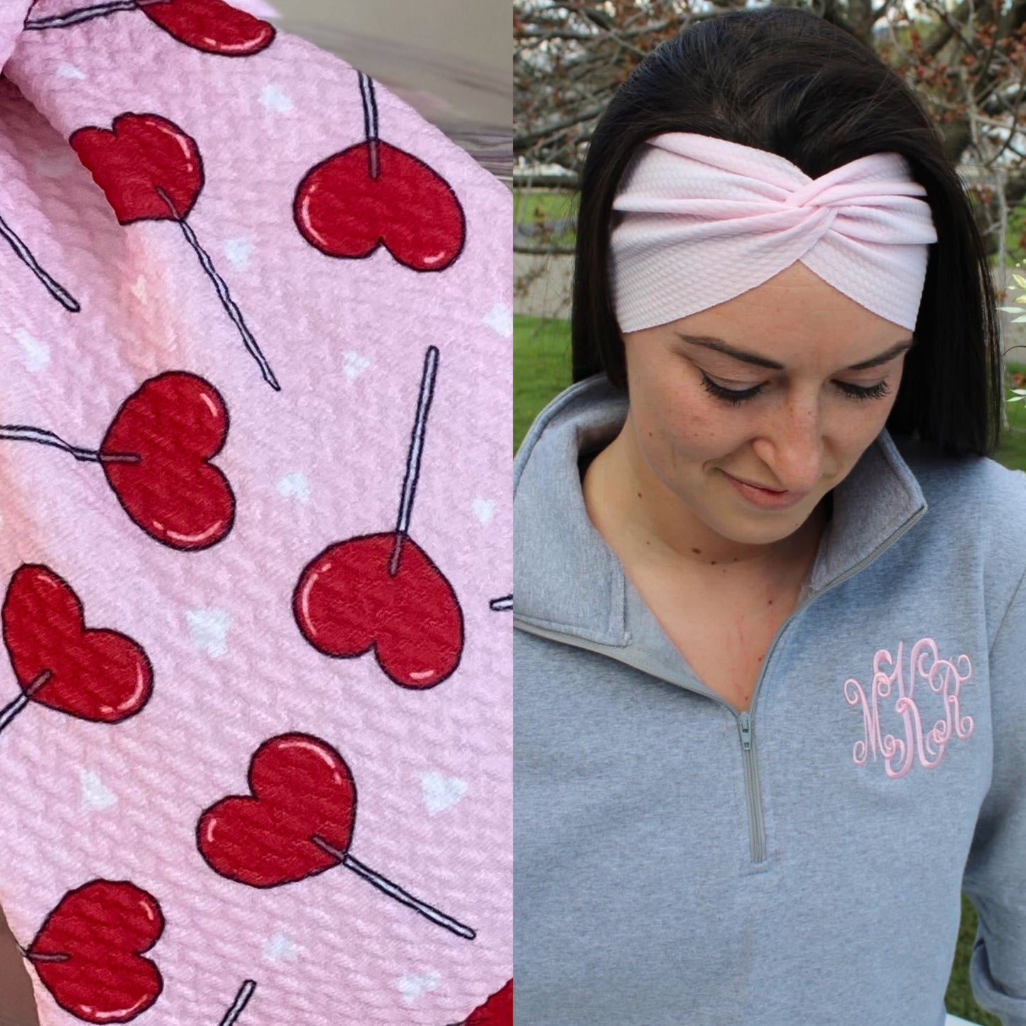 Heart Lollipops Adult Twist Headband