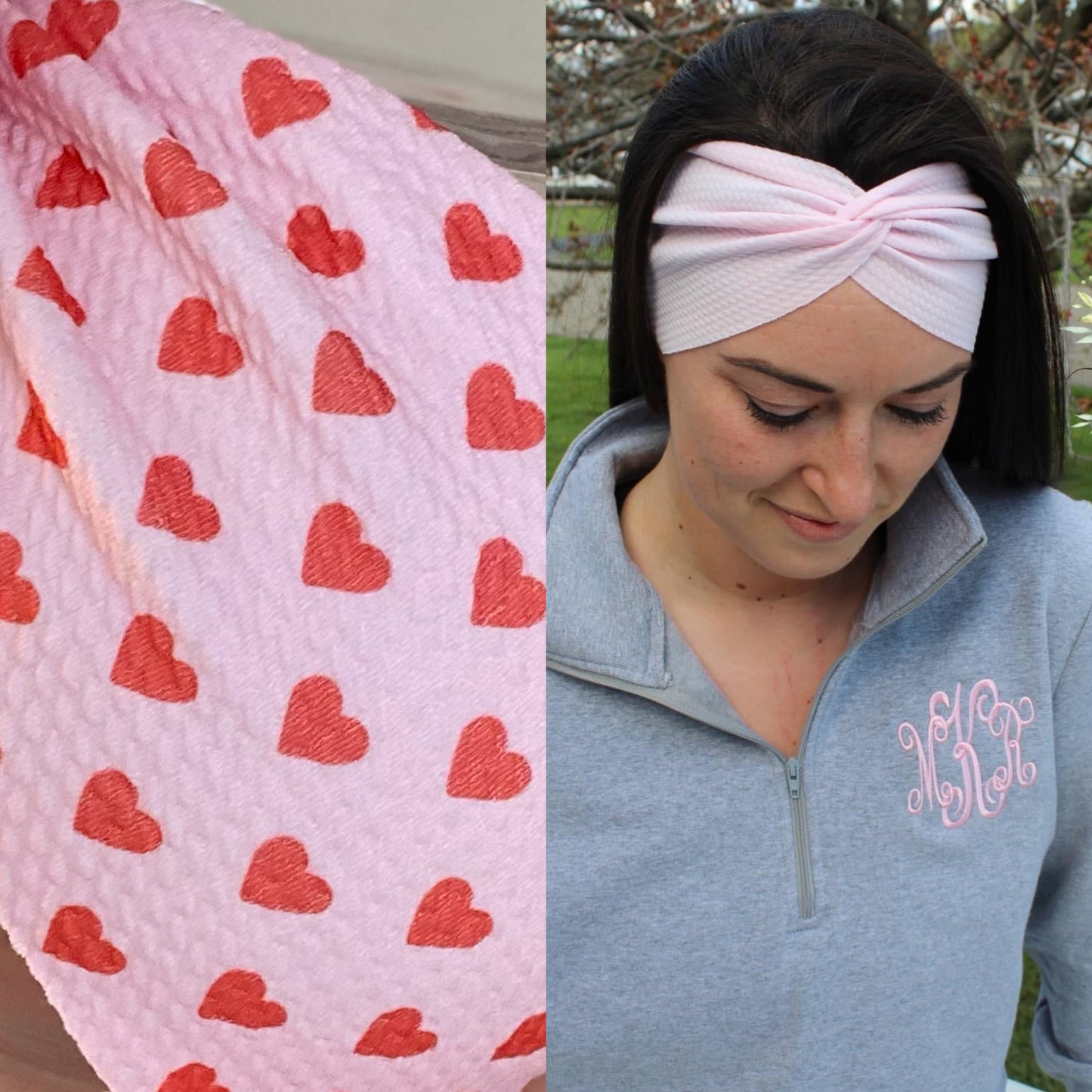 Simple Hearts Adult Twist Headband