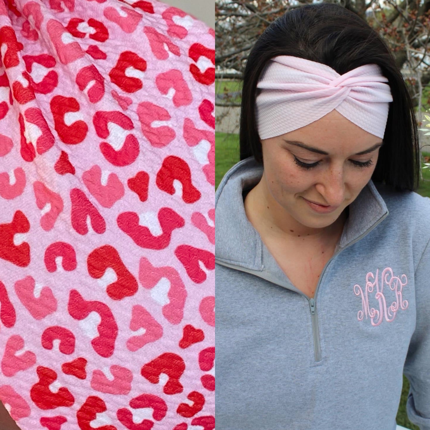 Pink Cheetah Adult Twist Headband