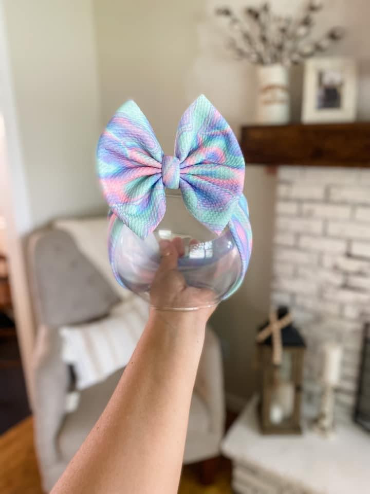 Neon Marble Adult Twist Headband