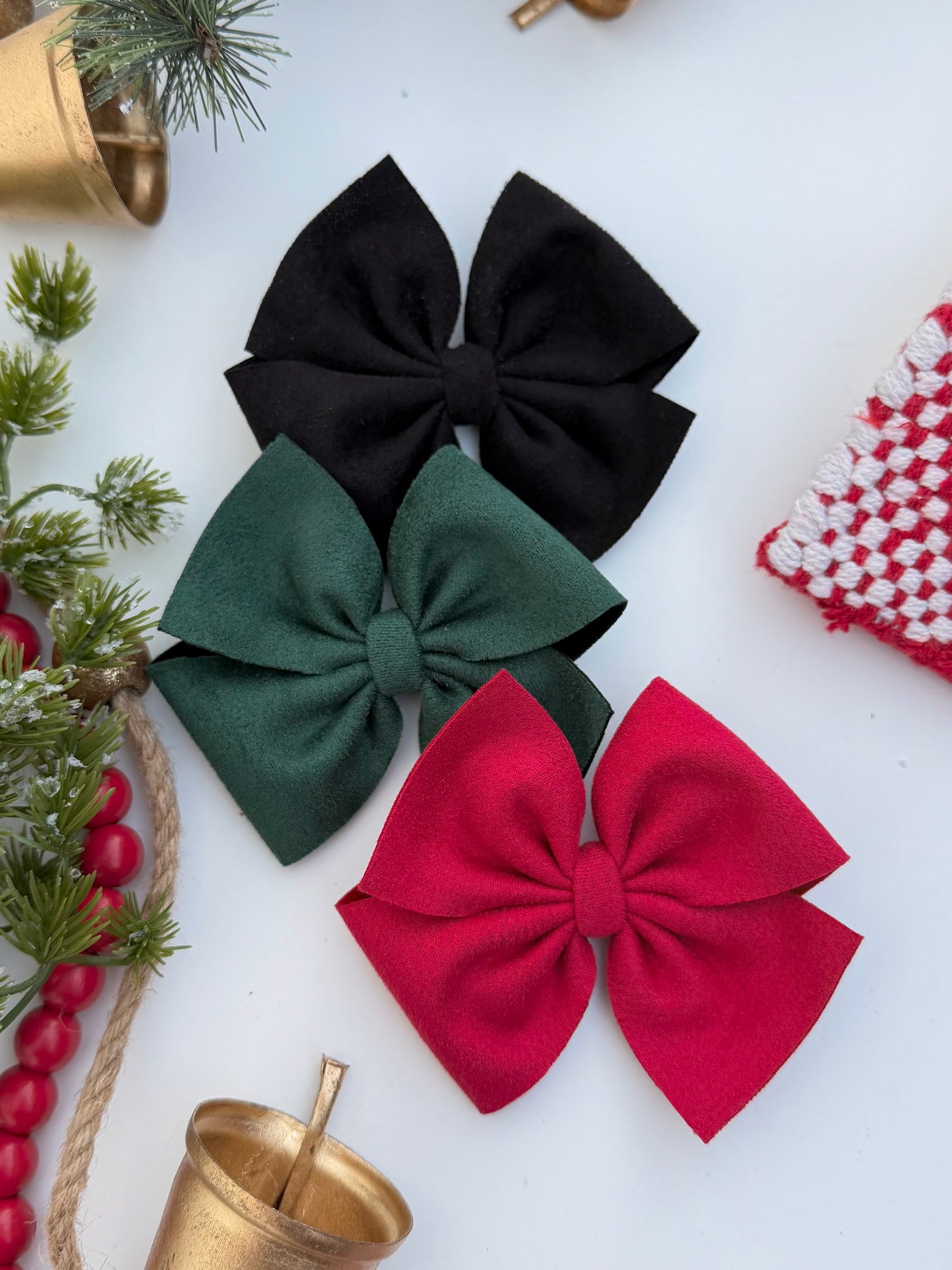 Christmas Suede Pinwheel Set