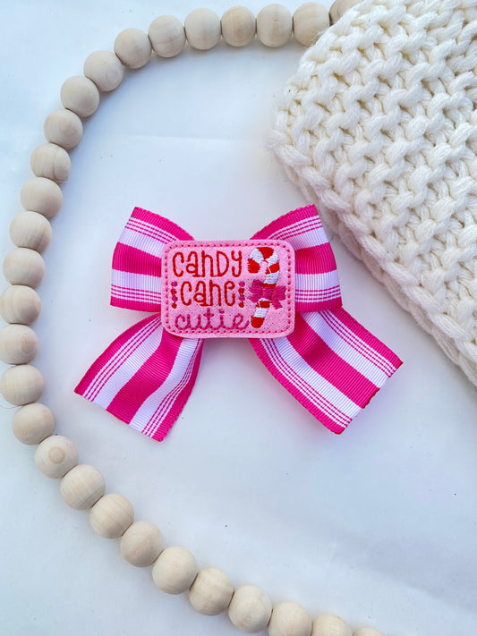 Candy Cane Cutie Ribbon Bow