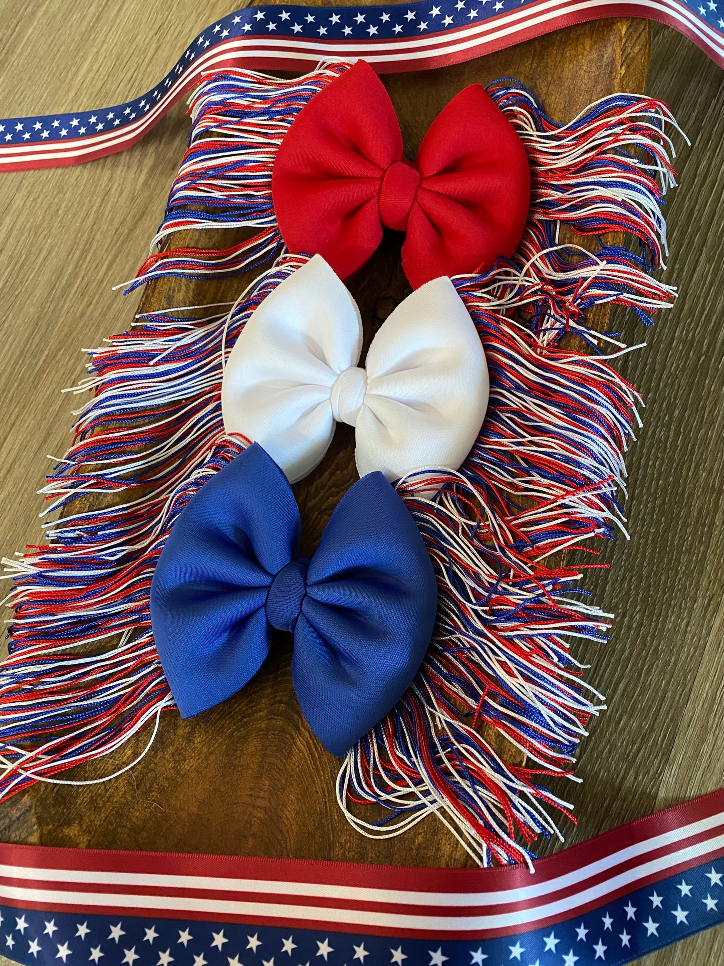 Patriotic Fringe Bow