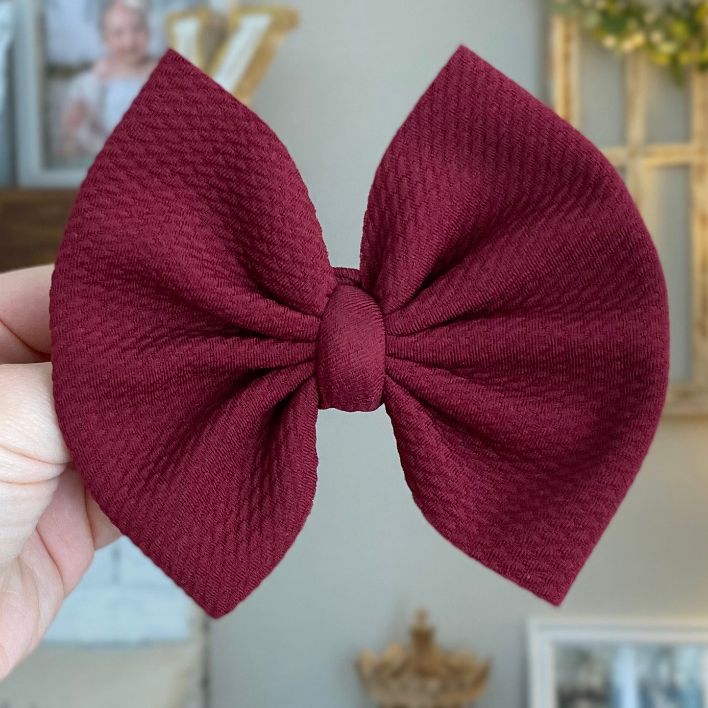 Burgundy Bow