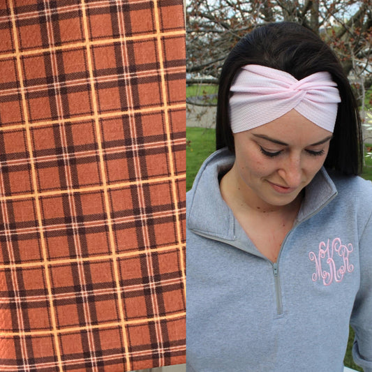 Cozy Cabin Plaid Adult Twist Headband