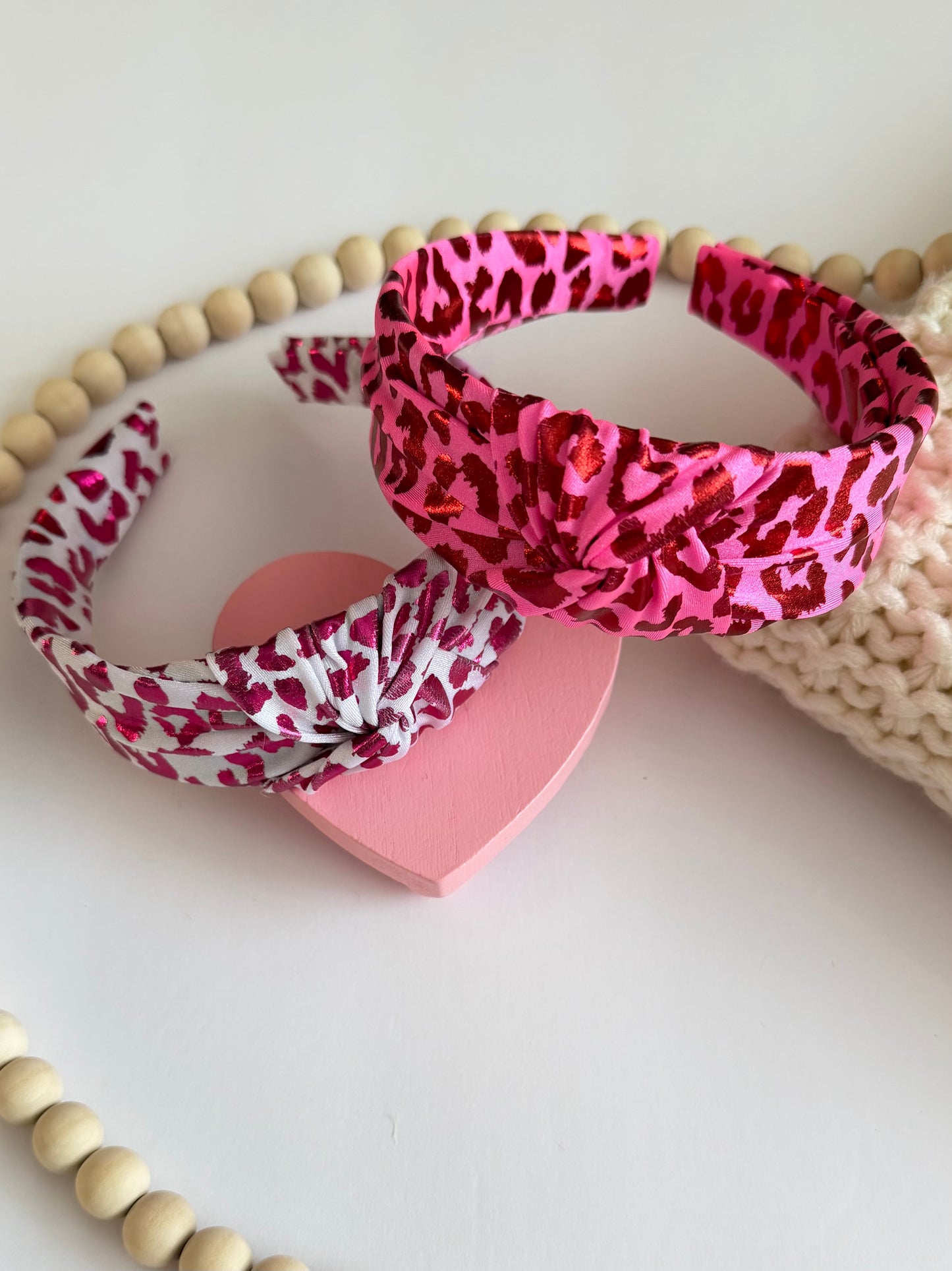 Holographic Leopard Knotted Headband