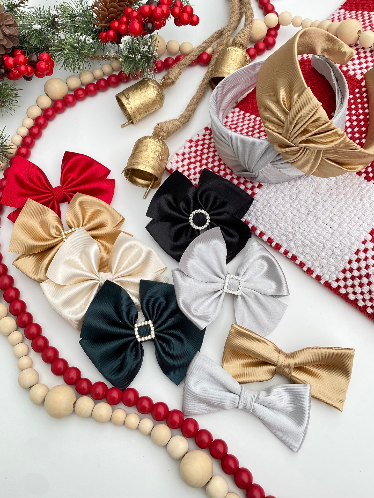 Holiday Satin Knotted Headband