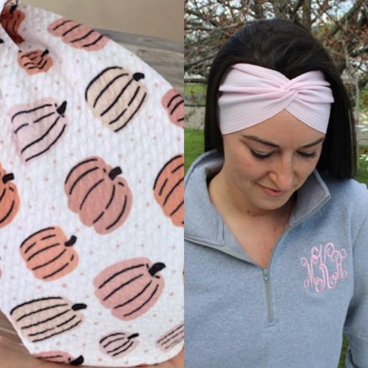 Neutral Pumpkins Adult Twist Headband