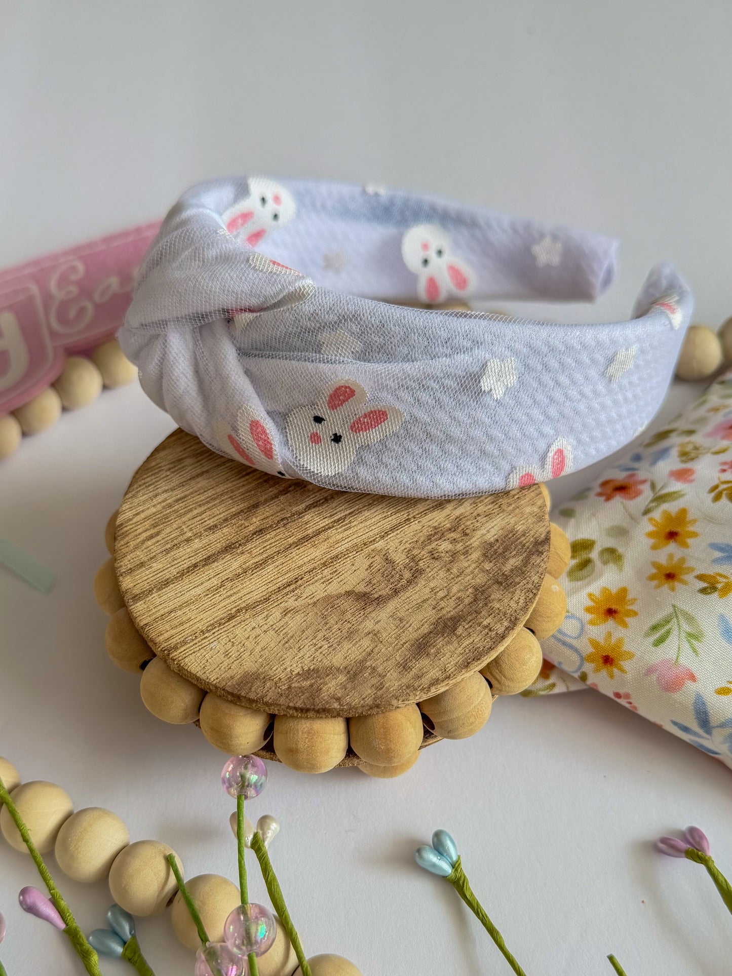 Bunny Mesh Knotted Headband