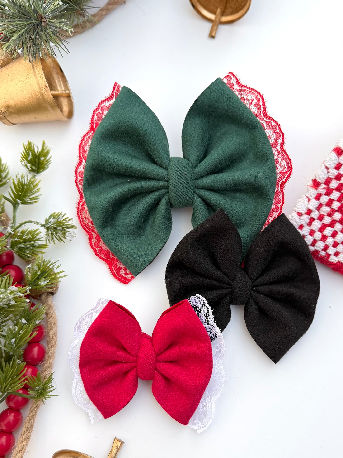 Christmas Suede Bows