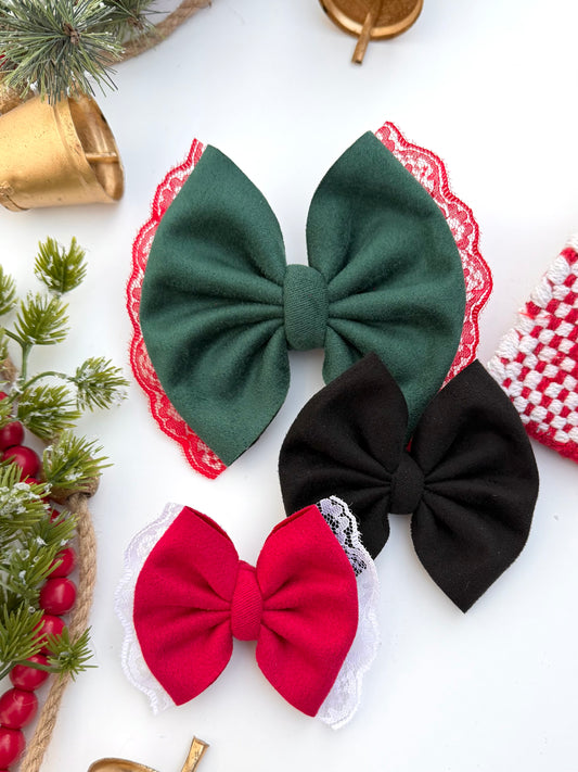 Christmas Suede Bows