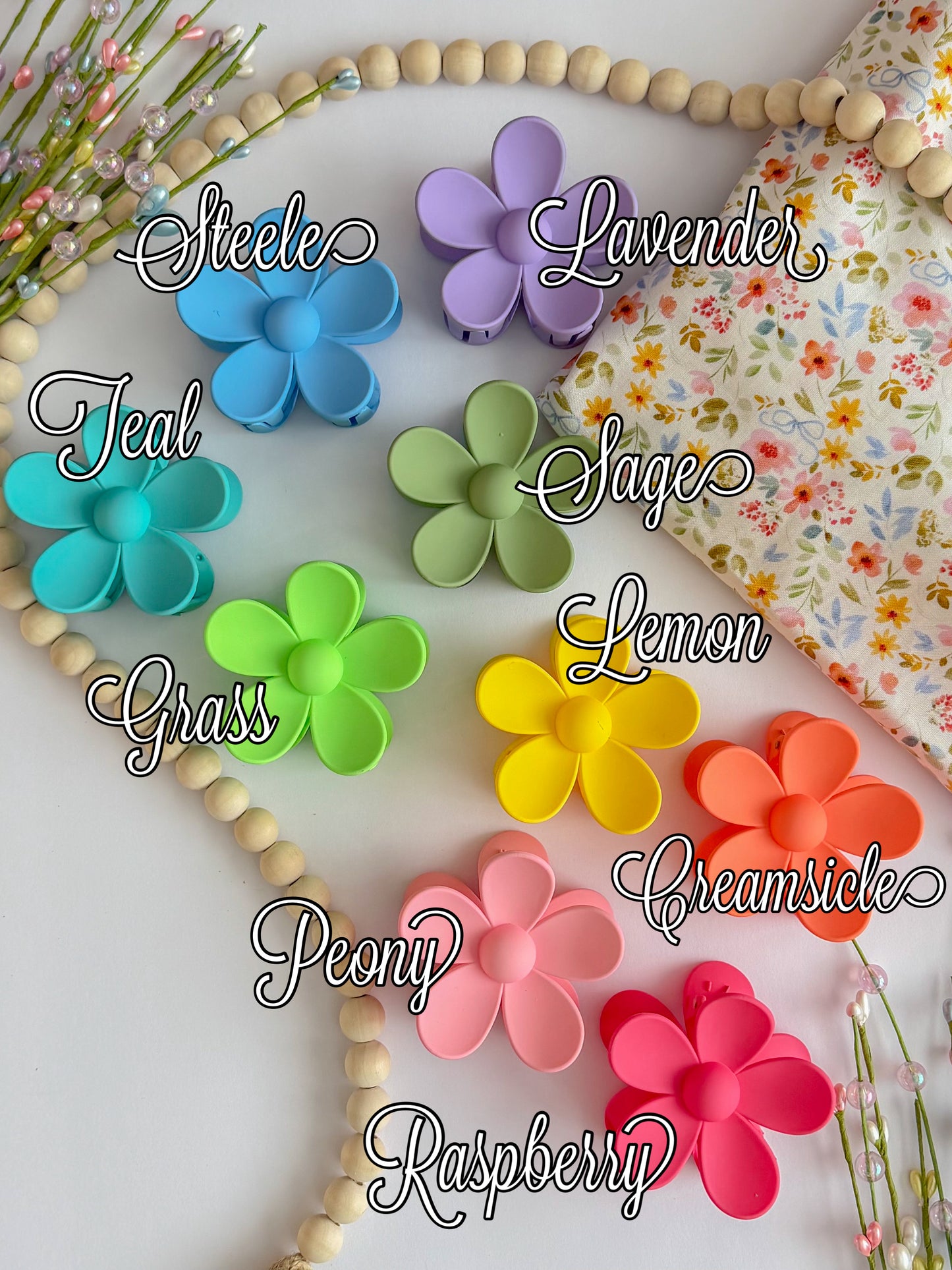 Spring Daisy Claw Clip