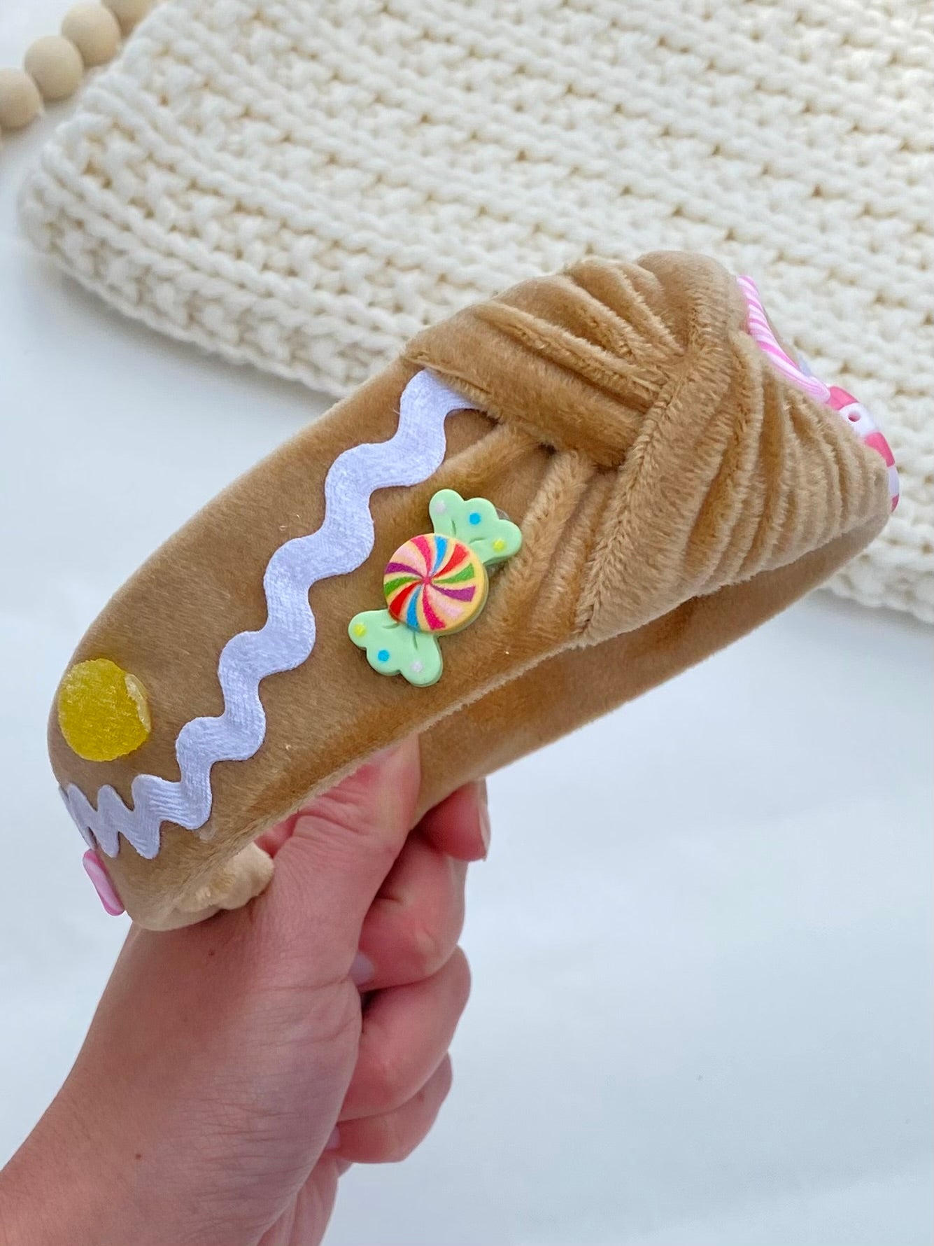 Gingerbread House Knotted Headband