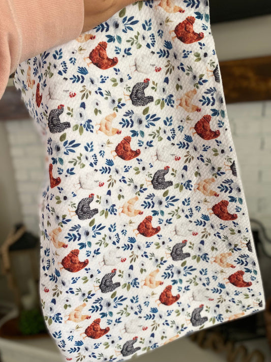 Floral Chickens Bow