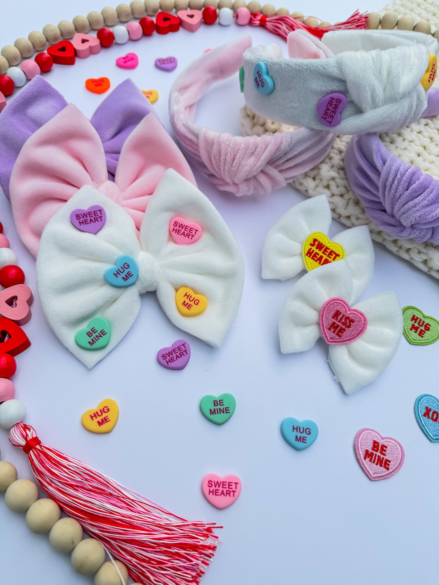 Conversation Heart Bow