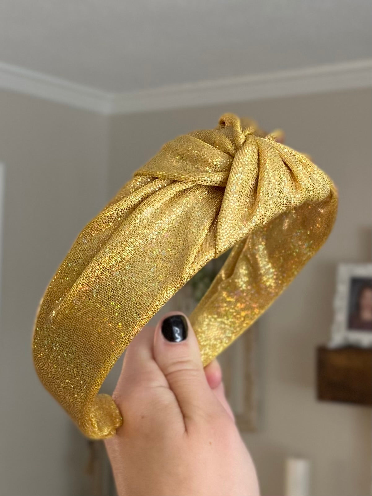 Christmas Holographic Knotted Headbands (Red, Emerald, White, Gold)