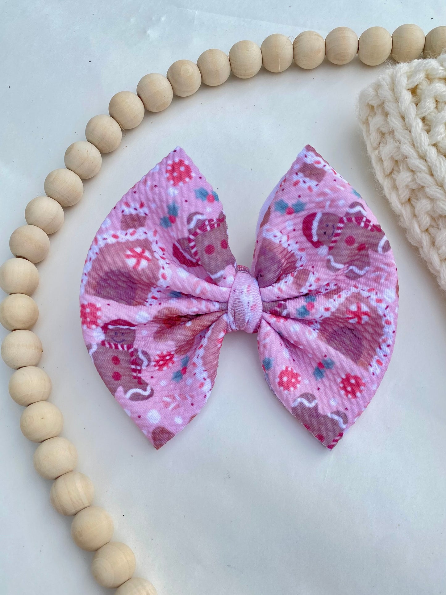 Pink Gingerbread Bow