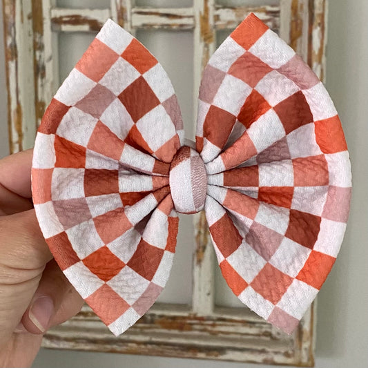 Cozy Checkerboard Bow