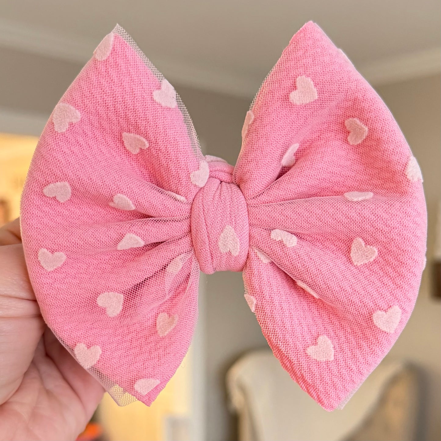 Heart Mesh Bow
