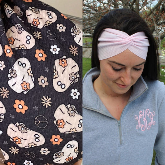 Groovy Ghosts Adult Twist Headband