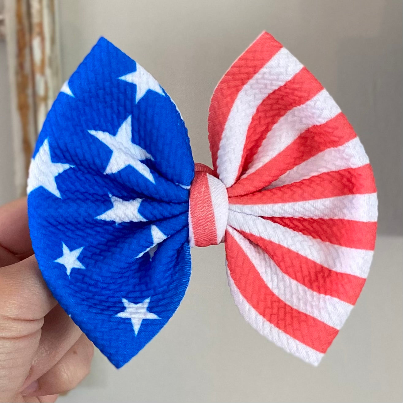 Stars and Stripes Two Tone Bow