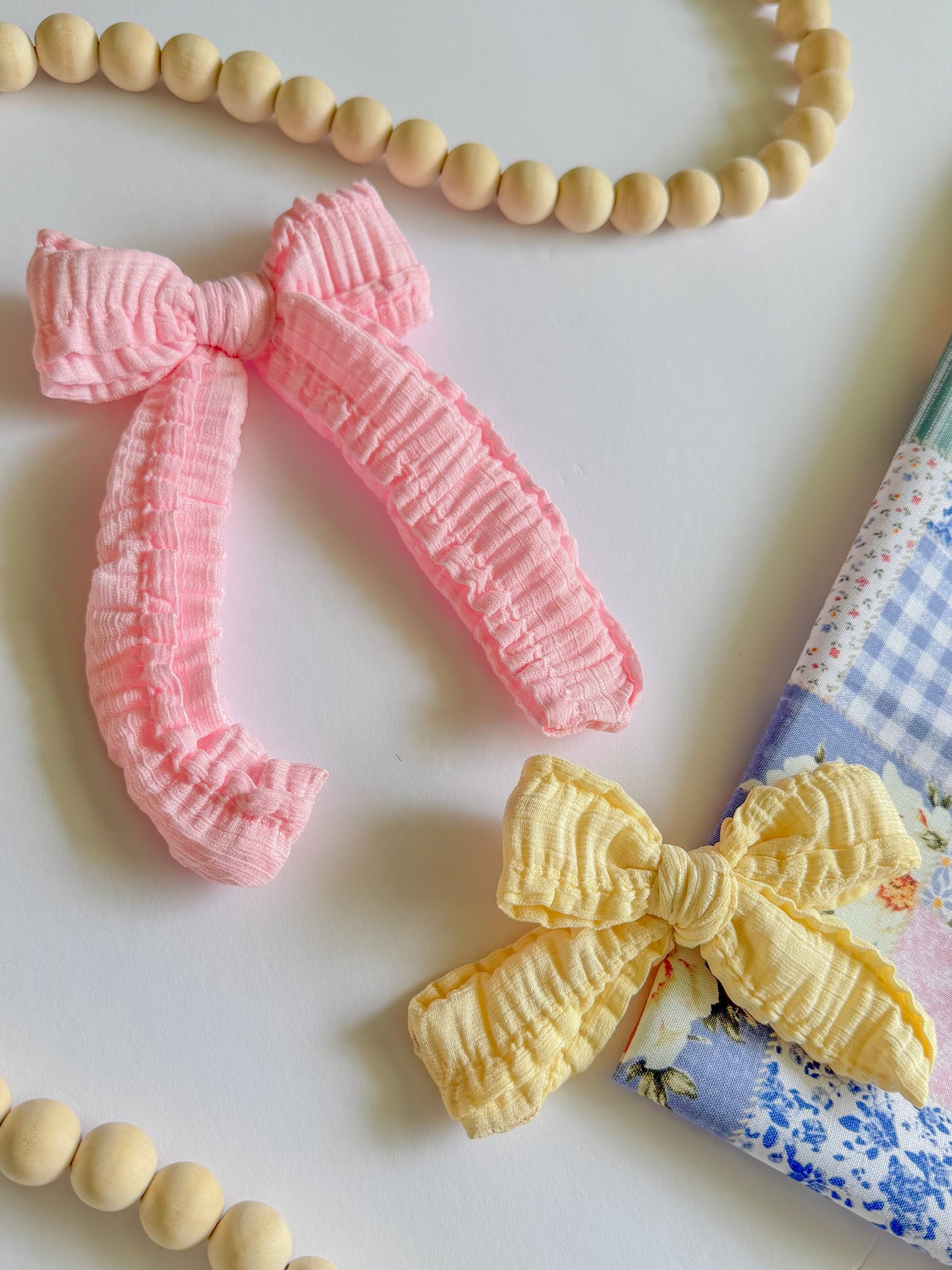 Ruffled Ruby Bow