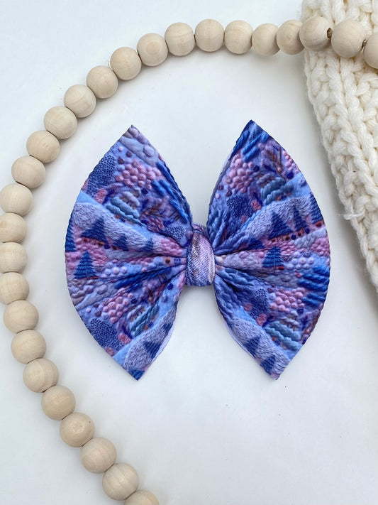 Embroidered Winter Bow