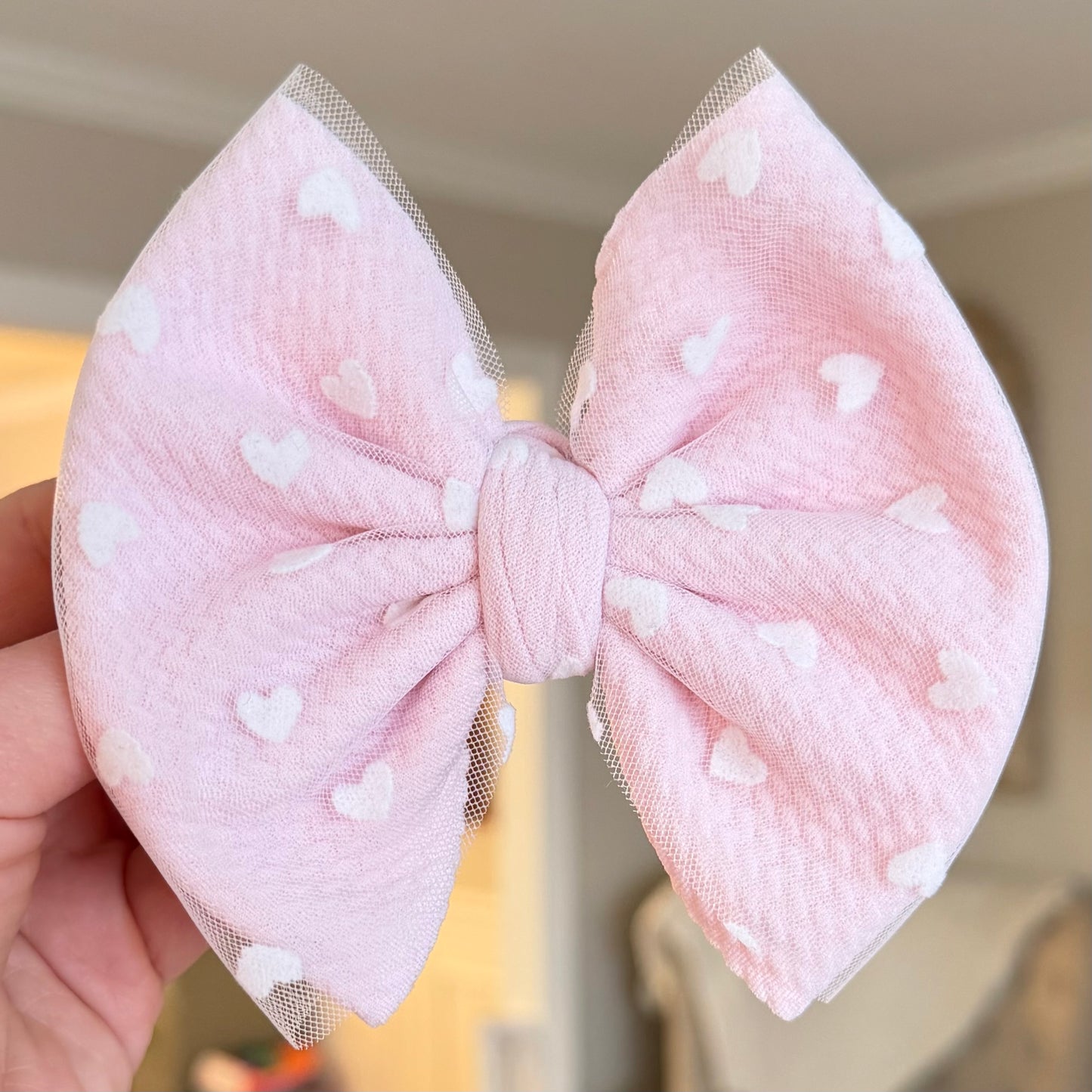 Heart Mesh Bow