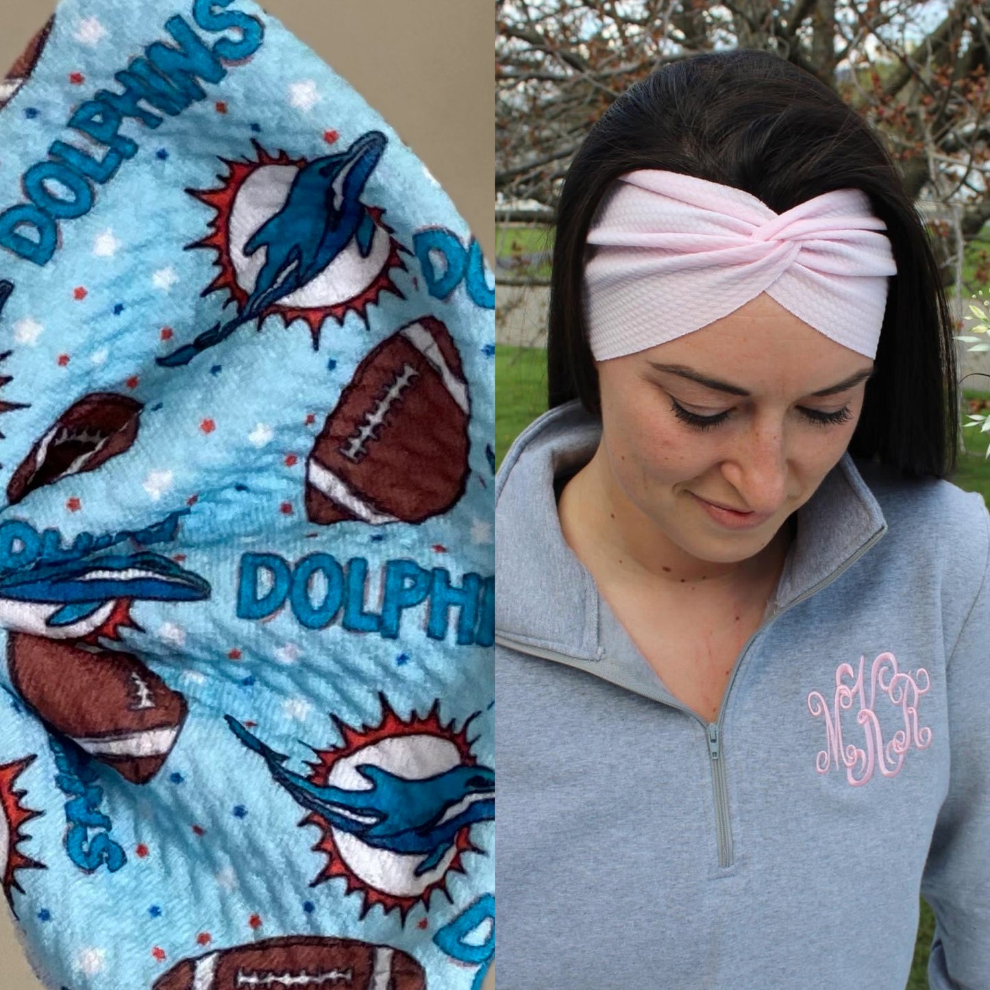 Dolphins Twist Headband