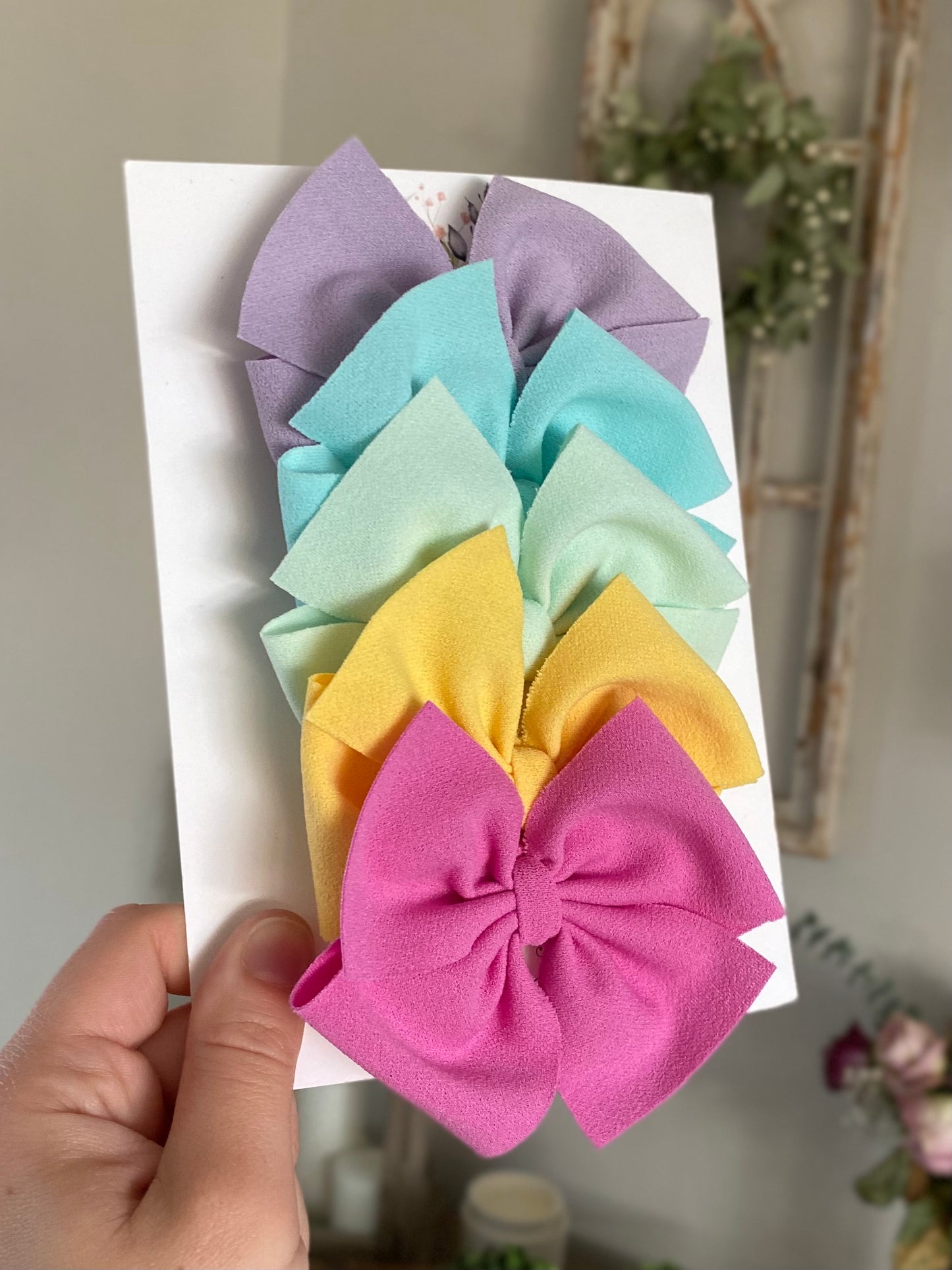 Pastel Suede Pinwheels