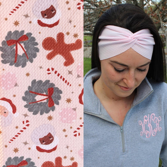 Beige Christmas Adult Twist Headband