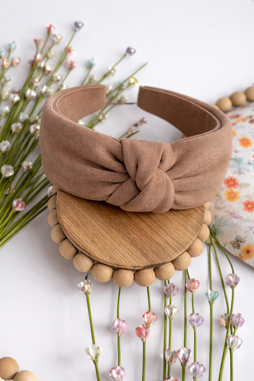 Earth Tones Suede Knotted Headband