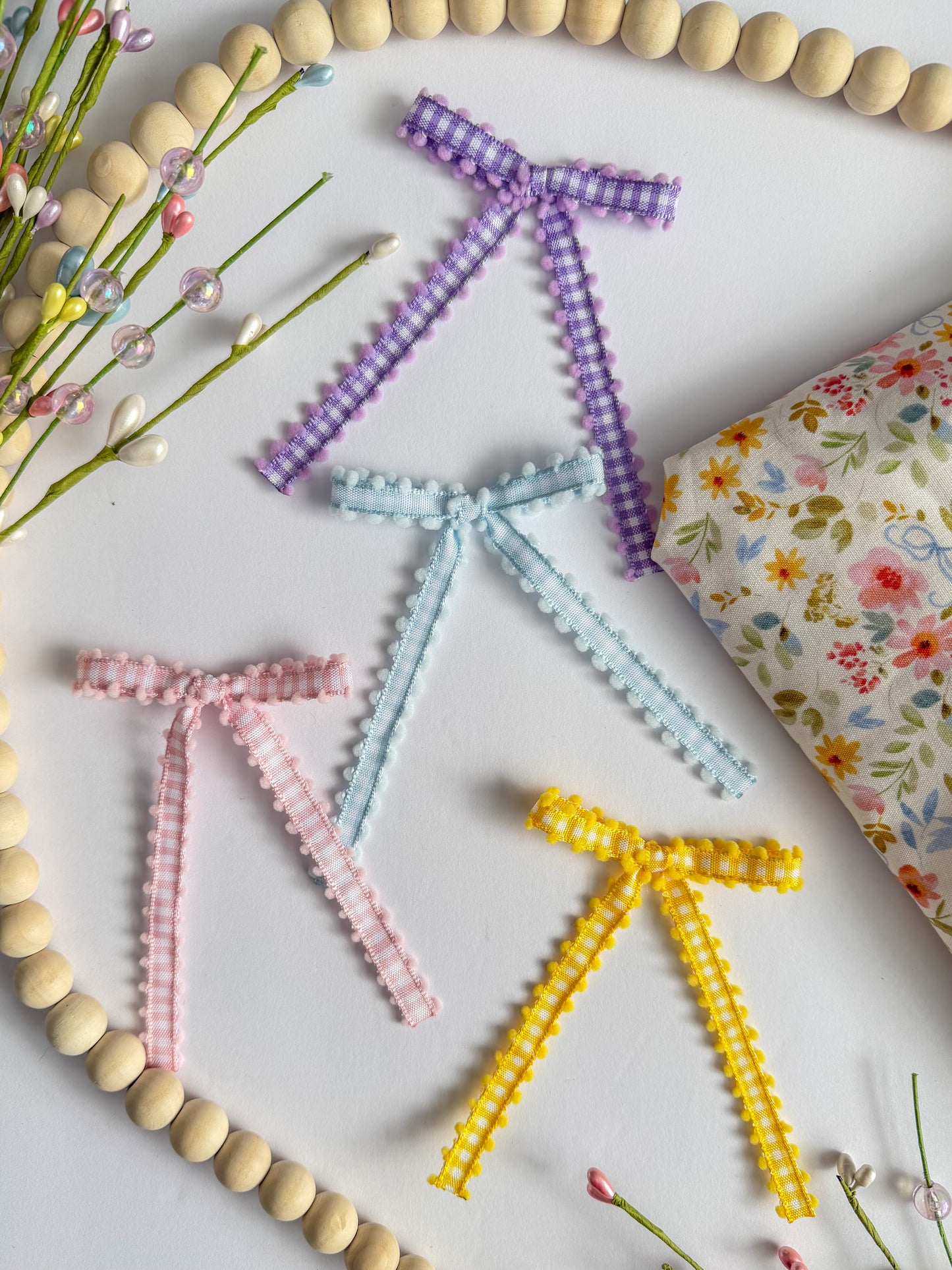 Gingham Ribbon Bow