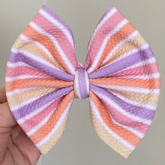 Pastel Stripe Bow