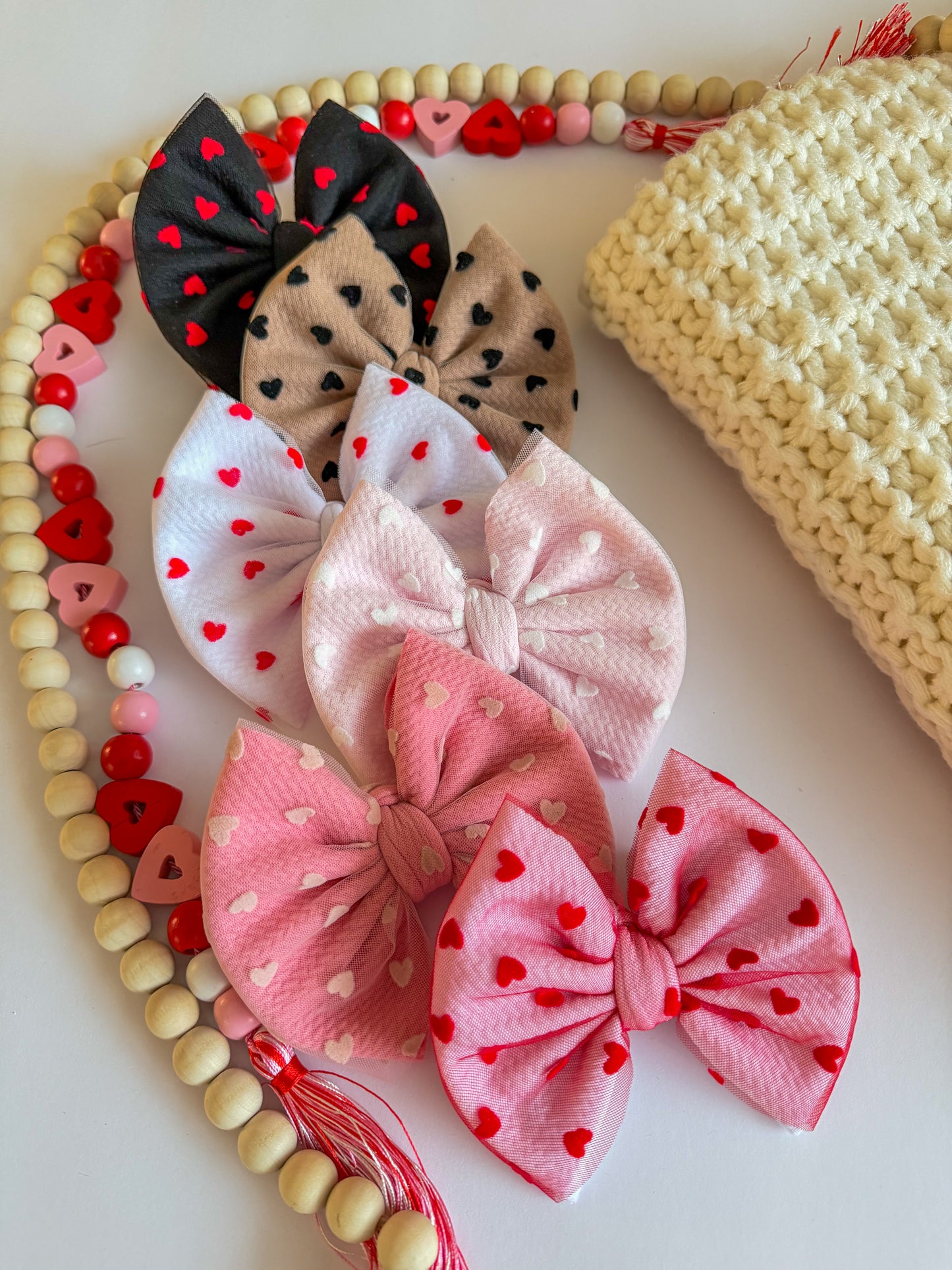 Heart Mesh Bow