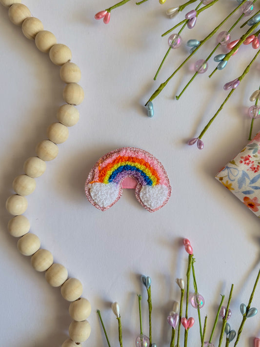 Rainbow Pink Glitter Clip