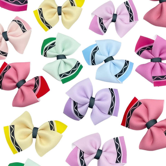 Crayon Pinwheel Bow