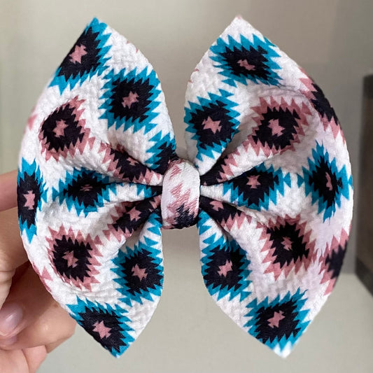 Turquoise Aztec Bow