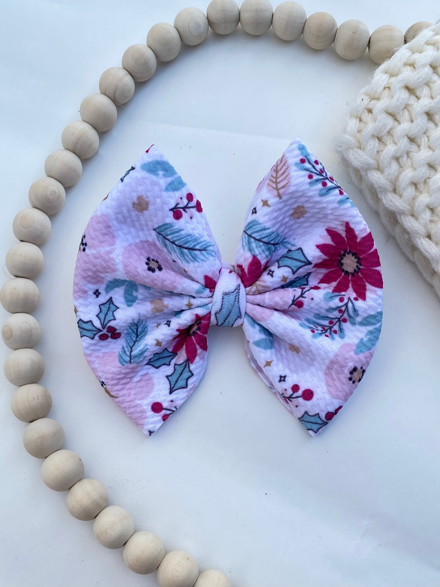 Perfectly Pink Poinsettias Bow