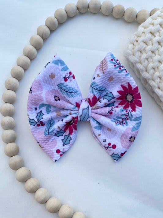 Perfectly Pink Poinsettias Bow