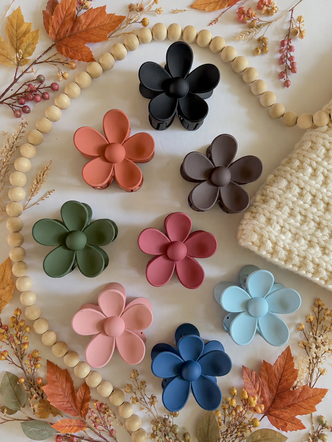 Autumn Daisy Claw Clip