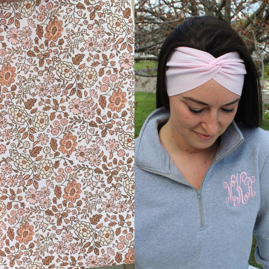 Fall Floral Fields Adult Twist Headband