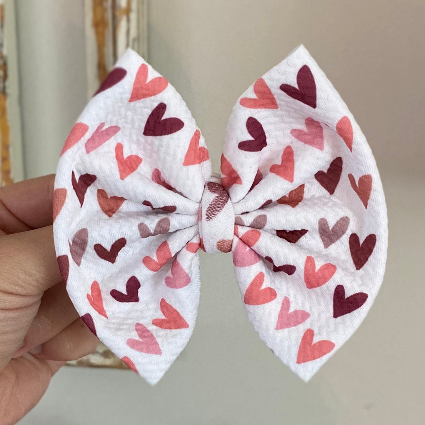 Nude Hearts Bow