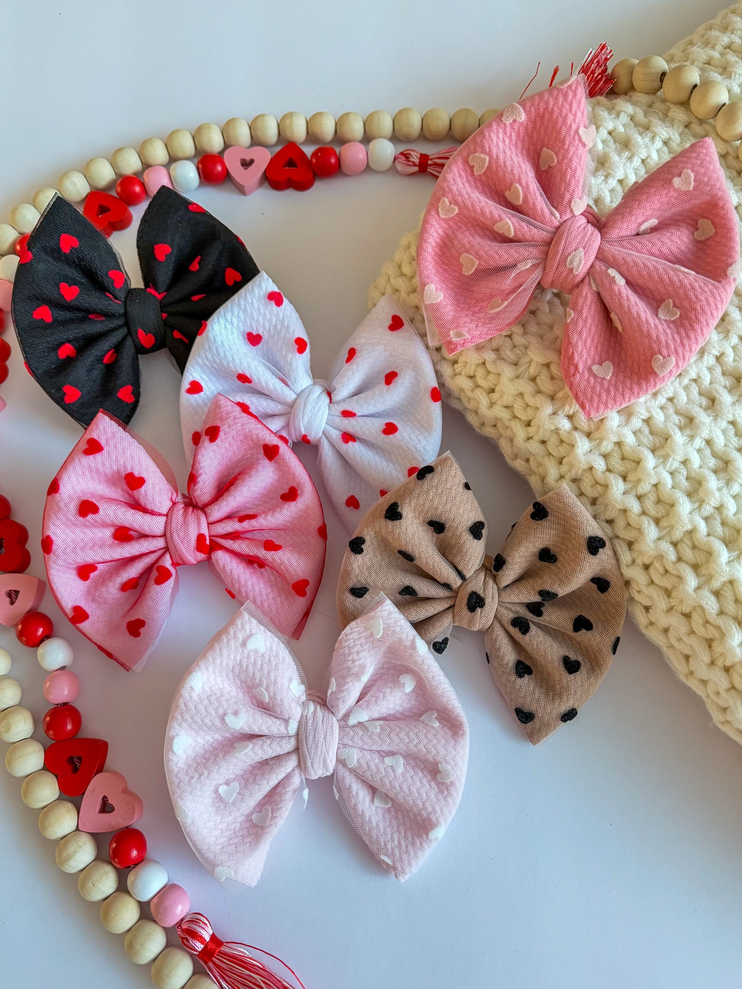 Heart Mesh Bow