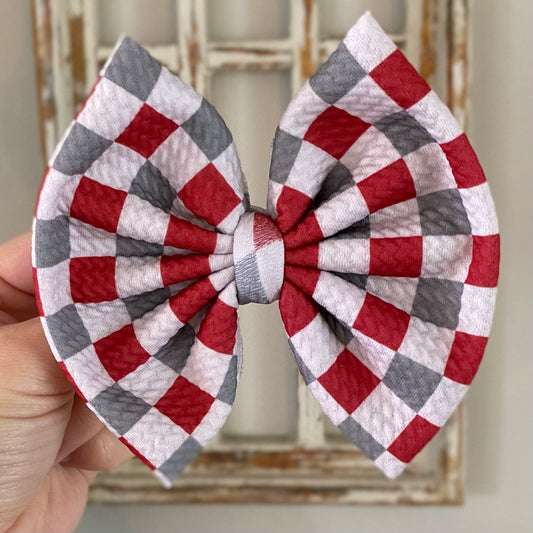 Holiday Checkerboard Bow