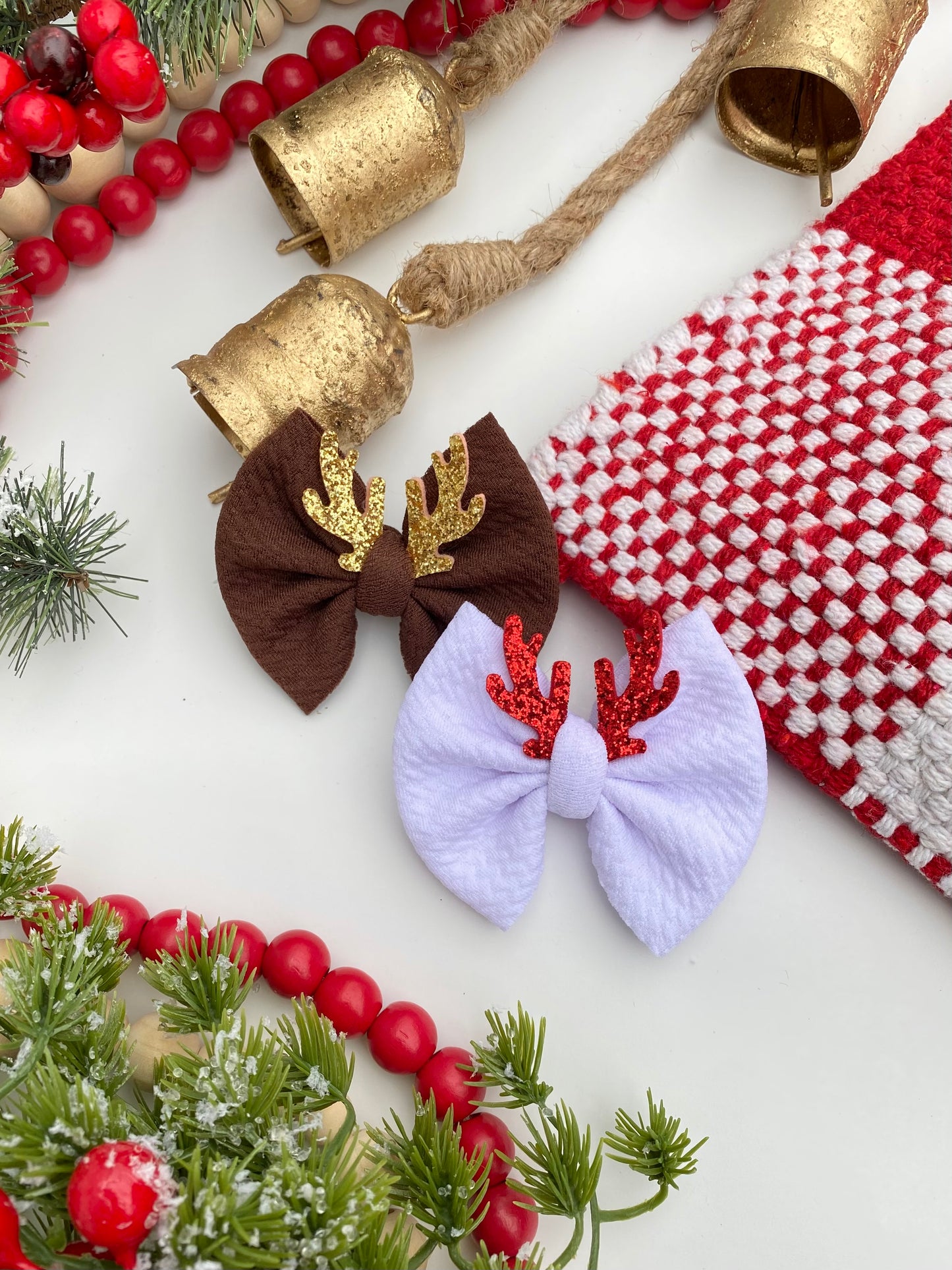 Reindeer Glitter Antler Bows