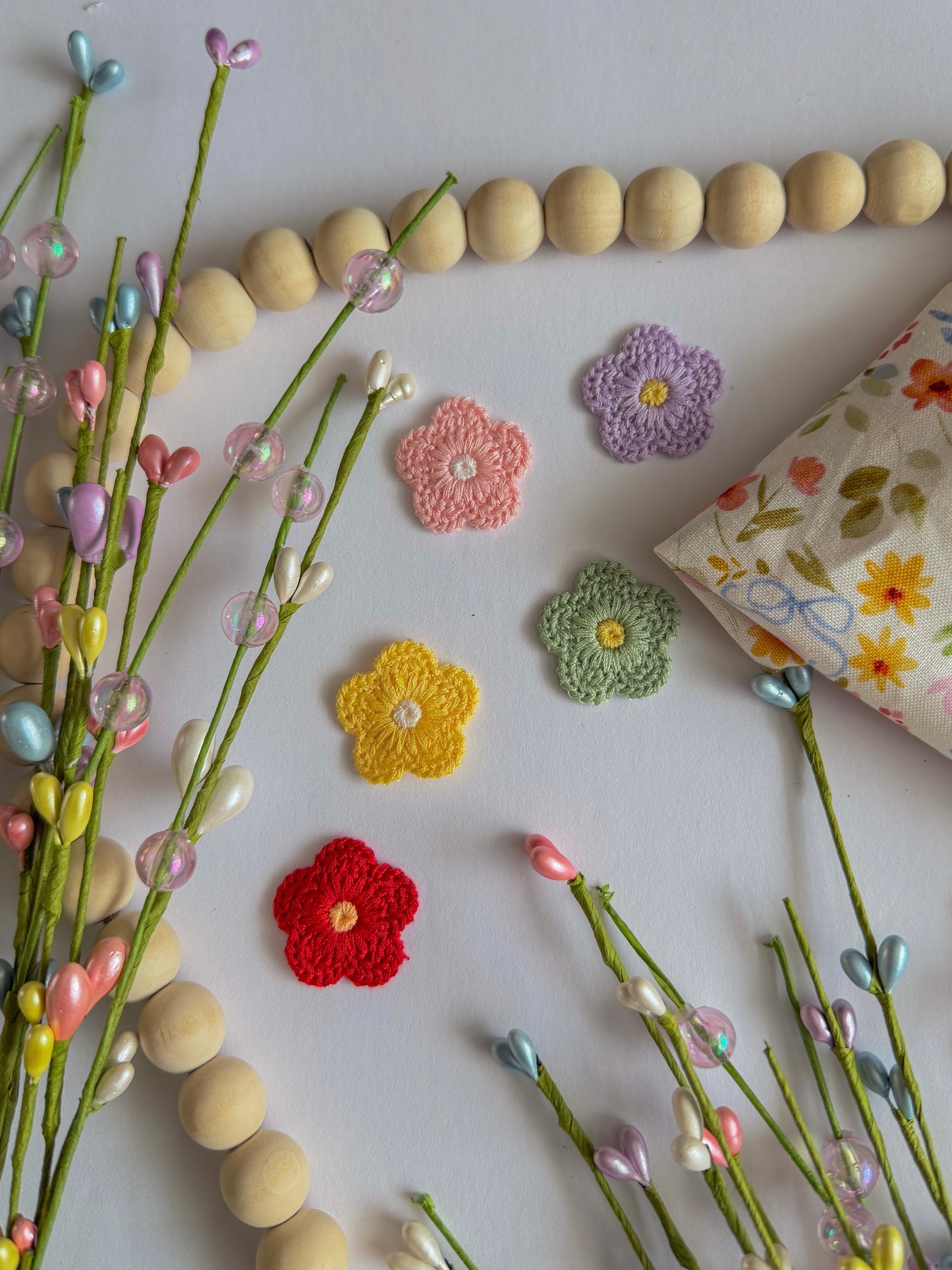 Crochet Flower Clips