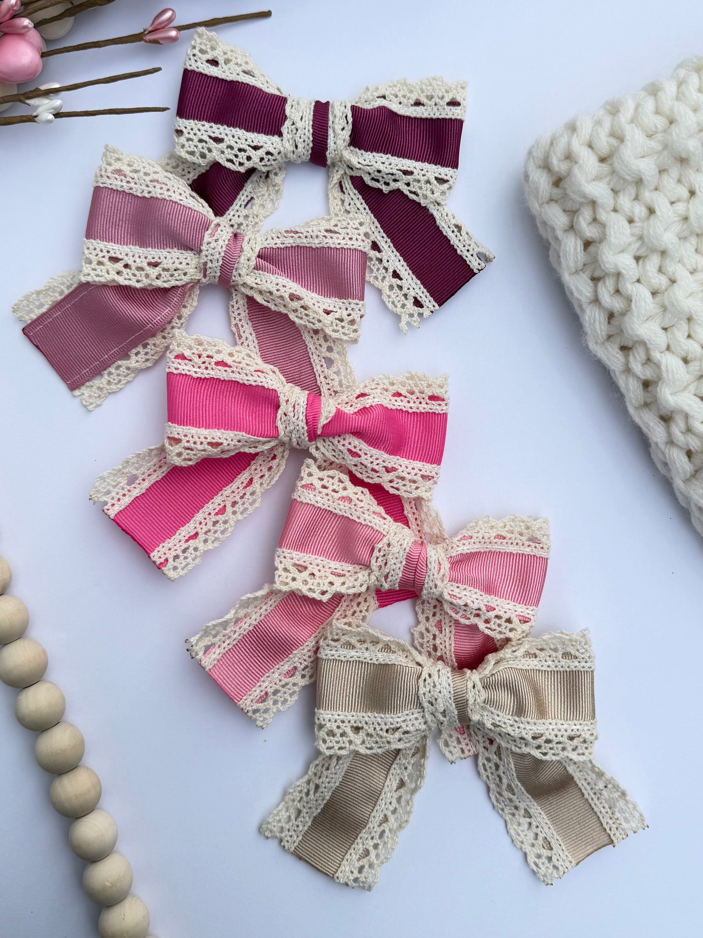 Vintage Lace Ribbon Bow